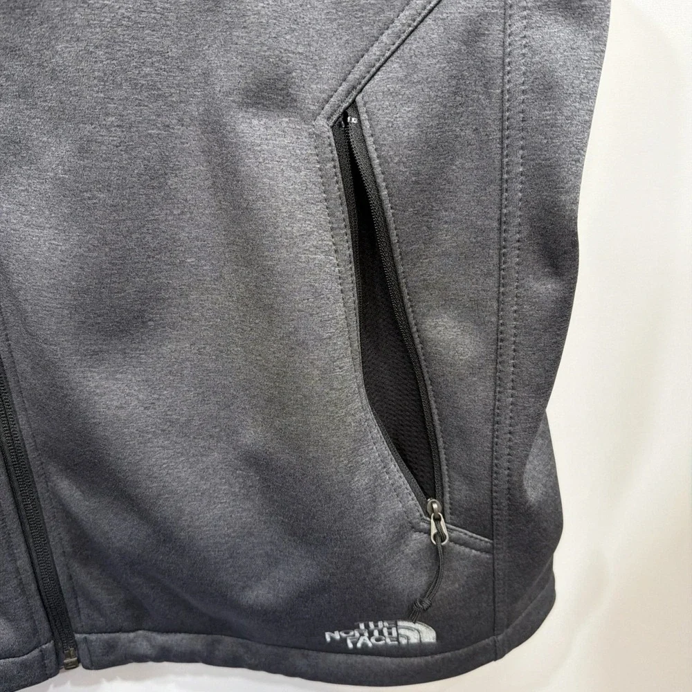 The North Face Men Gray Zip Up‎ Vest Sz XL Outdoor Logo Zipper Pockets Windwall